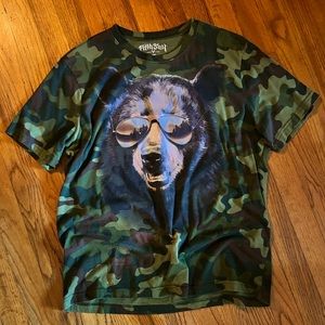 Fifth Sun Camo Aviator Bear Graphic Tee